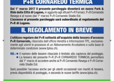 Park e Ride a Cornaredo dal 1 Marzo