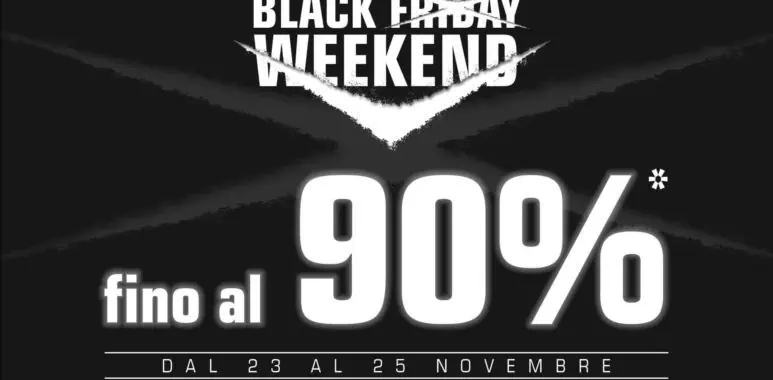 Dal 23 al 25 novembre super offerte per il Black Friday!