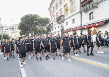 Il FC Lugano alla celebrazione del 1. agosto