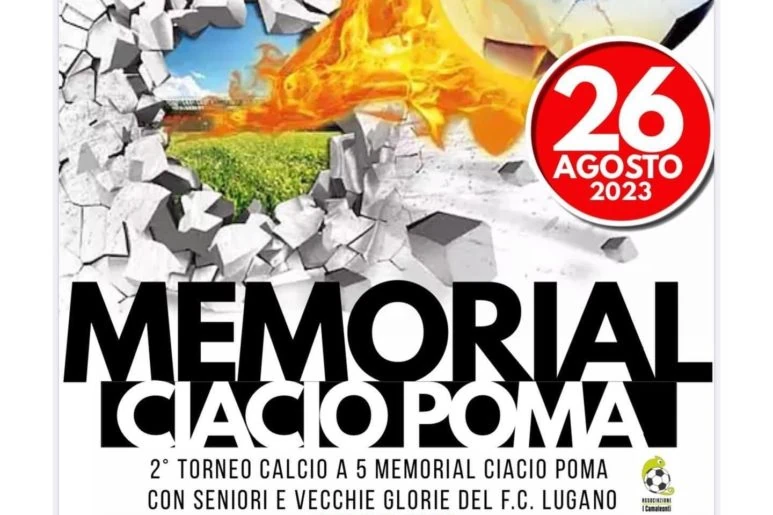 Memorial Ciacio Poma, sabato 26 la 2a edizione