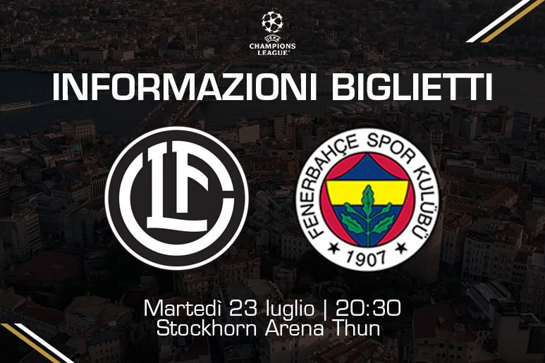 Aperta la vendita dei biglietti per FC Lugano-